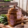 Sauerkrauttopf Keramikfass Einlegetopf Gurkentopf Gärtopf -  12L