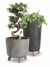 Blumentopf Blumenkübel mit Füßen Pflanzkübel Slim Beton Design 240 - Terrakotta