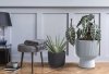 Blumentopf Blumenkübel Pflanzentopf Milly mit Einsatz Gerillt Rippen-Design -  DBMIG 300 weiß