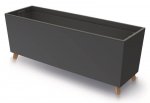 Blumenkasten Blumenkübel mit Füßen Pflanzkübel Case N Übertopf 77cm - Anthrazit