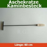 Aschekratze Glutkratze Kaminbesteck 60cm