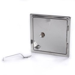 Kamintür Reinigungstür Revision Schornstein Edelstahl stahl/inox 14x14cm