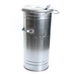 Mülltonne verzinkt Müllbehälter 110L mit Deckel Behälter Abfalltonne Stahl 