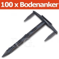 100 Erdanker Bodenanker für Unkrautvlies Gartenfolie