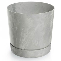 Blumentopf Blumenkübel Rund Beton Effect mit Untersetzer - 400 Beton