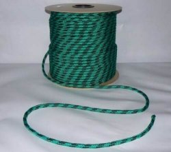 Polypropylen Seil PP schwimmfähig Polypropylenseil -  grün-schwarz,  12mm, 5m