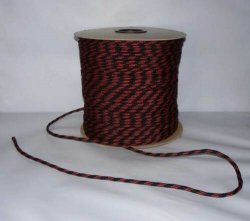 Polypropylen Seil PP schwimmfähig Polypropylenseil -  schwarz-rot,  8mm, 15m