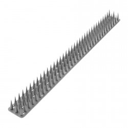 Vogelabwehr Spikes Kunststoff 3cm Tierabwehr Taubenspikes Vogelschutz 50cm - Grau