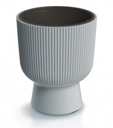 Blumentopf Blumenkübel Pflanzentopf Milly mit Einsatz Gerillt Rippen-Design -  DBMIG 300 grau
