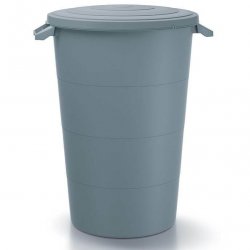Gartenabfallbehälter Mülltonne Regenwassertonne 80L Grau