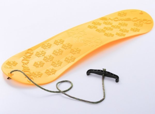 Schneeflitzer Kindersnowboard Schlitten Schneegleiter inkl. Zugseil - gelb