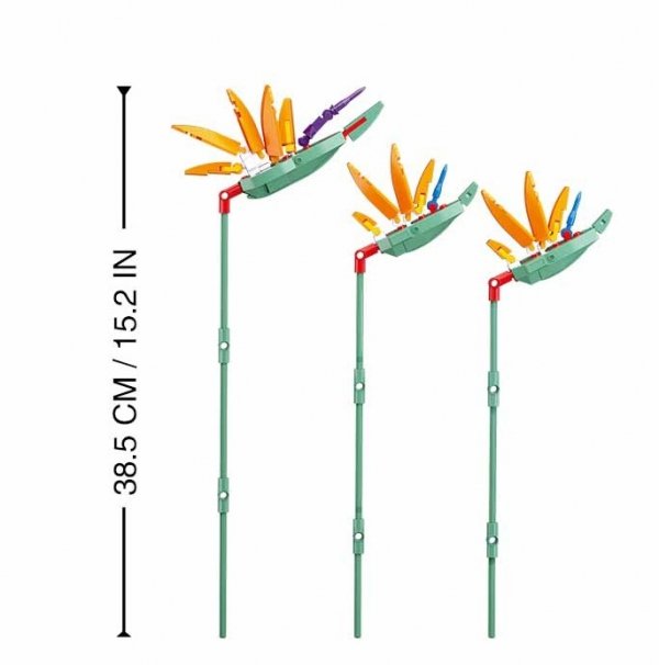Klemmbausteine Spielbausteine Blumen Serie - Strelitzie Blumenstrauß G192956 