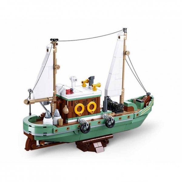 Klemmbausteine Spielbausteine Spielset Bausatz Schiff Fischerboot G192953 