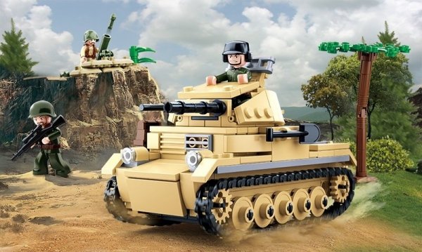 Klemmbausteine Spielbausteine Spielset Militär Army - Panzer Tank PzKpfw II G119870 
