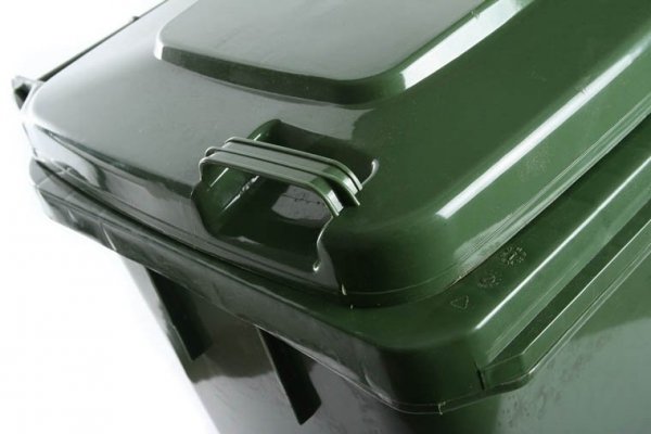 Mülltonne Müllbehälter Behälter  mit Deckel 2 Rad - 120L Rot