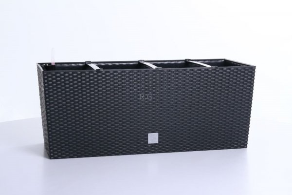 Blumentopf Blumenkasten Rattan 800 anthrazit