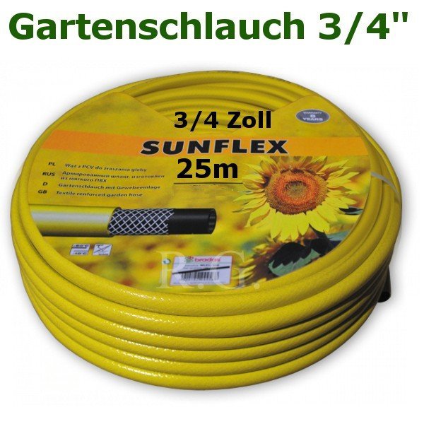 Gartenschlauch Sunflex 3/4&quot; 25 Meter Lang