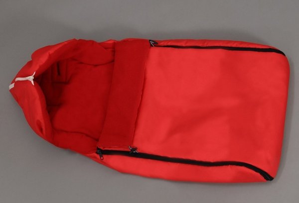 Holzschlitten mit Rückenlehne Winterfußsack 108cm Blau