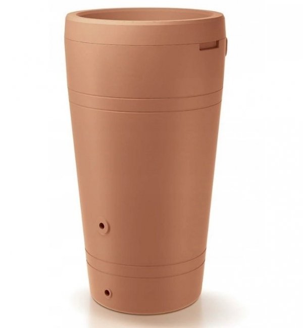 Regenwassertonne Regentonne Regenbehälter Amphore Hahn 230L Terracotta