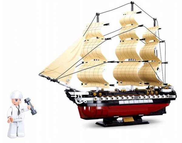 Klemmbausteine Spielbausteine Spielset Bausatz - Schiff Kriegsschiff Fregatte Bausteine Spielzeug G158014