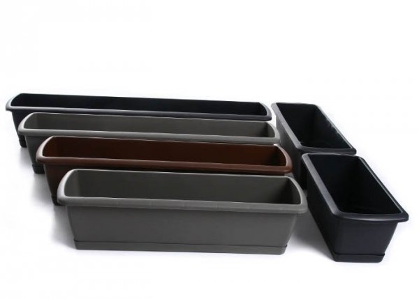 Balkonkasten Geländerkasten Blumentopf Respana Set 400 weiß