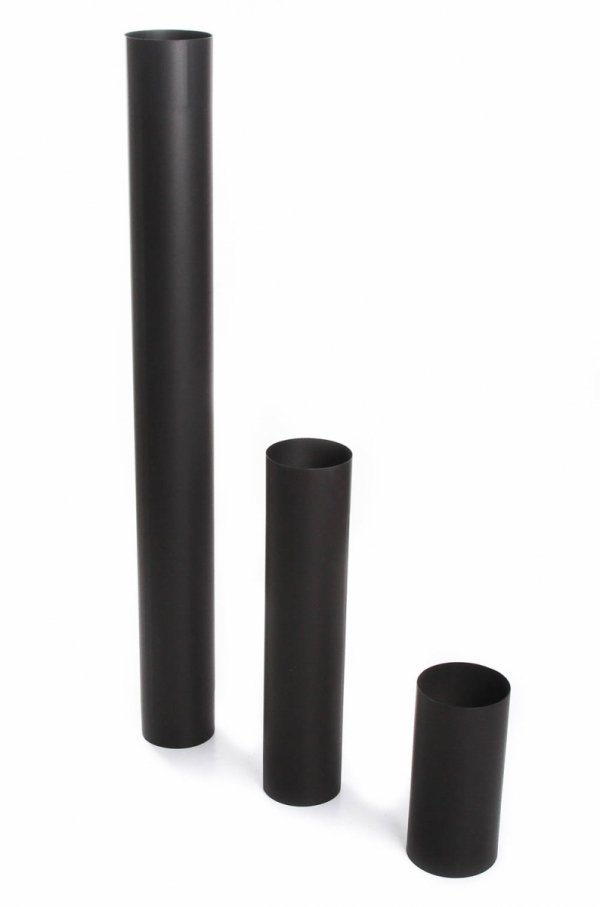 Ofenrohr FAL Rauchrohr Kaminrohr 0,6mm Schwarz feueraluminiert - 50cm 100 mm