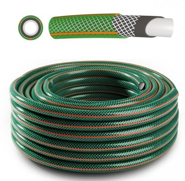 Gartenschlauch Wasserschlauch Greenbos Plus 4 lagig  1/2&quot; - 25m grün 