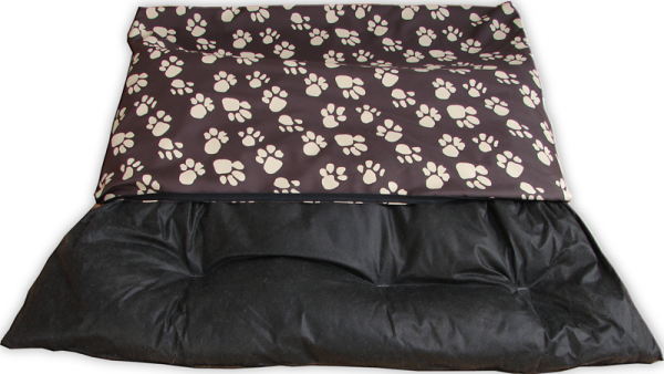 Hundebett Hundematte Hundekissen Tierbett Schlafplatz - XXL Schwarz kleine Pfoten