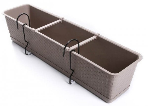 Blumenkasten Balkonkasten Ratolla Case P 800 + Halterungen umbra
