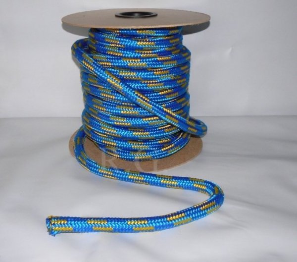 Polypropylen Seil PP schwimmfähig Polypropylenseil - blau-gelb,  4mm, 5m
