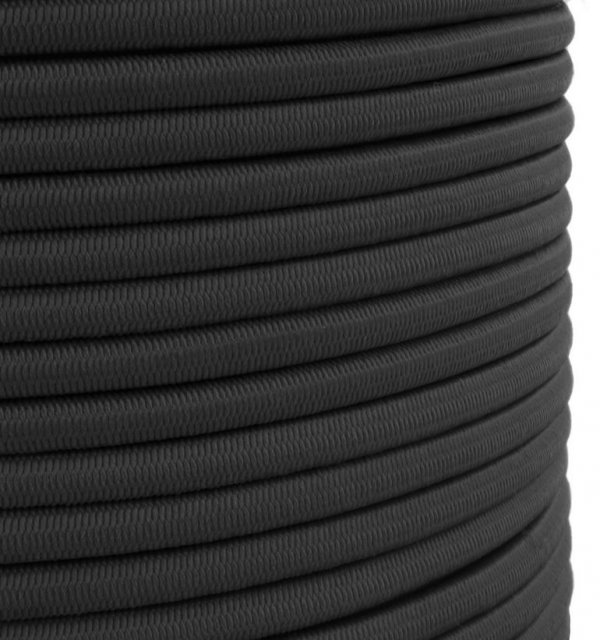 Expanderseil Gummiseil Gummileine Spanngummi Planenseil elastisch 6mm Schwarz - 1m