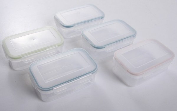 Vorratsdosen Frischhaltedosen Aufbewahrungsbox Boxen Behälter - 5x Kapazität: 0,9L