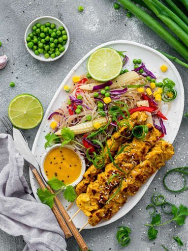 Tajskie szaszłyki SATAY z sosem mango curry