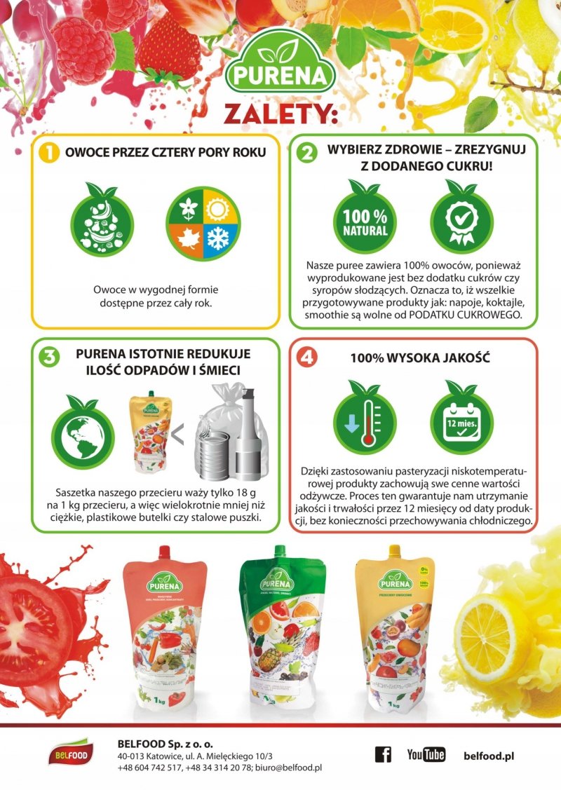 Pulpa puree przecier z truskawek 1kg