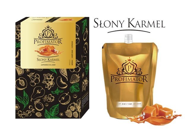 Bezalkoholowy koncentrat do przygotowywania napojów alkoholowych SŁONY KARMEL box 9x300ml