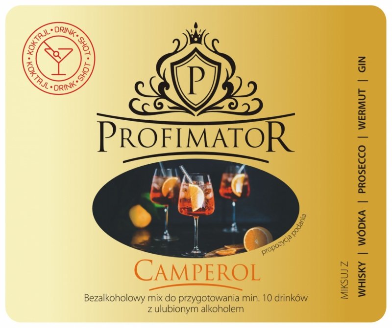 Zaprawka na koktajl CAMPEROL BITTER 300 ml/1l PROFIMATOR