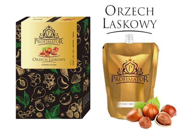 Bezalkoholowy koncentrat do przygotowywania napojów alkoholowych ORZECH LASKOWY box 9x300ml