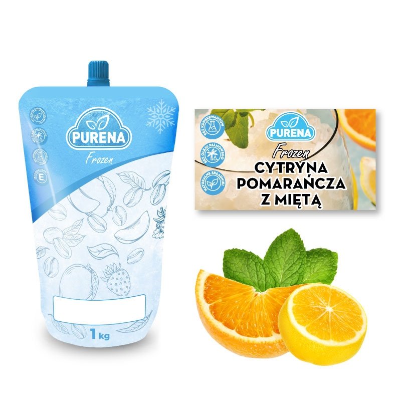 Sorbet, granita, lody włoskie - baza CYTRYNA-POMARAŃCZA Z MIĘTĄ 1kg
