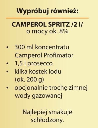 Bezalkoholowy koncentrat do przygotowywania napojów alkoholowych CAMPEROL 300 ml 