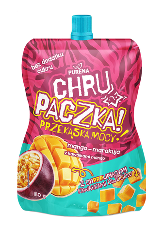 Chrupaczka mango-marakuja z kawałkami mango 180g x 10 szt