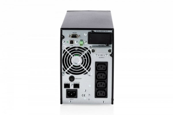 Digitus Zasilacz awaryjny UPS Online Tower 19" LCD 1000VA/1000W 2x12V/9Ah 4xC13 1xC14 USB RS232 RJ45 GŁ.293mm