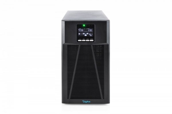 Digitus Zasilacz awaryjny UPS Online Tower 19" LCD 3000VA/3000W 6x12V/9Ah 8xC13 1xC19 1xC14 USB RS232 RJ45 GŁ.460mm