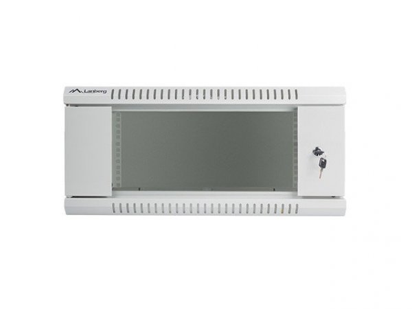 Lanberg Szafa instalacyjna wisząca 19'' 4U 600X600mm szara (drzwi        szklane)