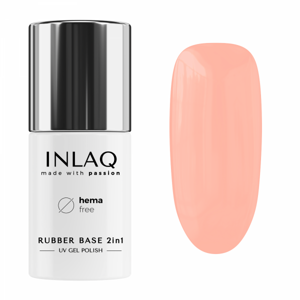 INLAQ Rubber Base Baza Kauczukowa 2in1 Cover Nude