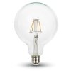 Żarówka LED V-TAC 6W Filament E27 G125 VT-2147 6400K 806lm