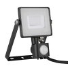 Projektor LED V-TAC 30W SAMSUNG CHIP Czujnik Ruchu Funkcja Cut-OFF Czarny VT-30-S-B 6400K 2400lm 5 Lat Gwarancji