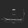 Oprawa Zwieszana V-TAC 30W LED Czarna VT-7822 3000K 3450lm