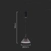 Oprawa Zwieszana V-TAC 9W LED Czarna VT-7831 4000K 1000lm