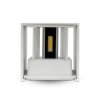 Oprawa Ścienna V-TAC 11W LED Góra Dół Regulowana Chip BRIDGELUX Biały Kwadrat IP65 VT-759-12-W 4000K 1360lm
