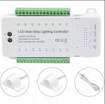 Kontroler Schodowy 16 kanałowy 240W+2 Czujki PIR